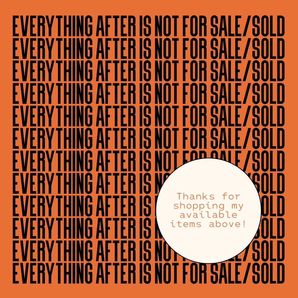 Every after this point is sold!